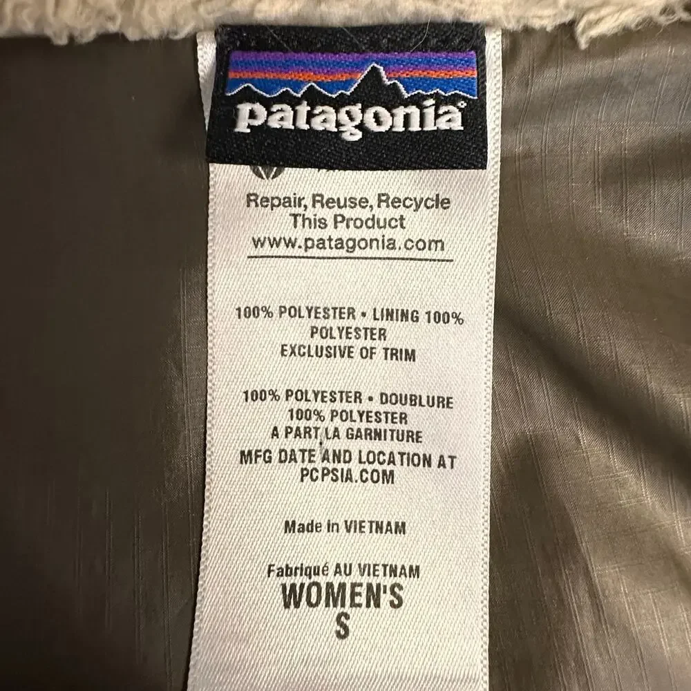 Patagonia Los Gatos Teddy Bear Full Zip Fleece Jacket Women's Small